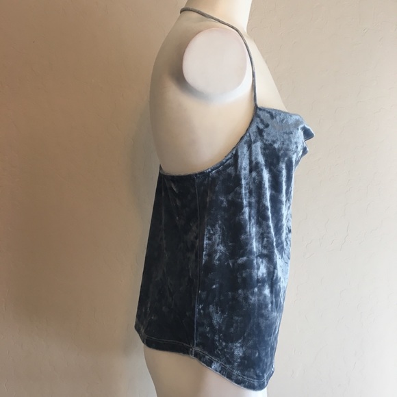 AFRM Crushed Blue Velvet Camisole - Picture 3 of 7